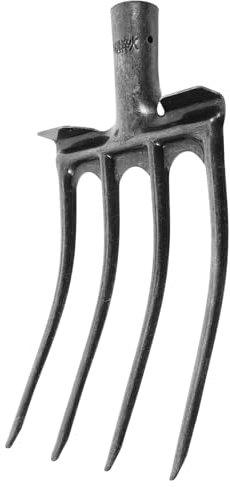 FONDOTIN Forca Da Giardino Di Ricambio 4- Forca in Acciaio Per La Lavorazione Del Terreno Strumento Per La Manutenzione Del Cortile Per Agricoltori E Proprietari Di
