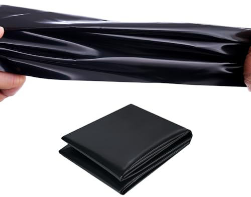 Schwarze HDPE-Teichfolie, wasserdicht, für Garten, flexible Membran, Wasserfall, Wasserspiele, verschiedene (1,0 x 1,0 m)