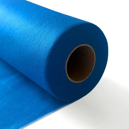 Longing Home Tischläufer Tischband 30 cm x 25 m, 30g/㎡, Blauer See | Einweg Tischdecke Vlies Rolle, stoffähnlich - ideal für Hochzeit, Geburtstag, Taufe, Kommunion, Einschulung, Party & Deko