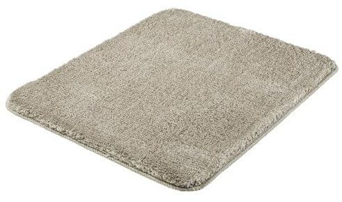 Kleine Wolke Badteppich Ricco Taupe 50 x 60 cm | OEKO-TEX zertifiziert, rutschhemmende Unterseite, für Fußbodenheizung, maschinenwaschbar, 100% Polyester