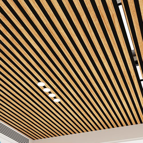 Dalles de plafond autocollantes, mousse 3D autocollante et imperméable de 4 mm, panneaux de plafond suspendu à rayures, 67 x 67 cm, papier peint autocollant en feuille de plastique for décoration mura