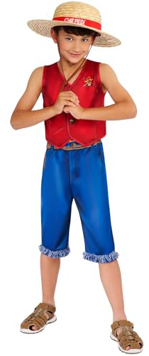 Rubies Offizielles einteiliges Monkey D. Luffy Kinderkostüm, Kinderkostüm