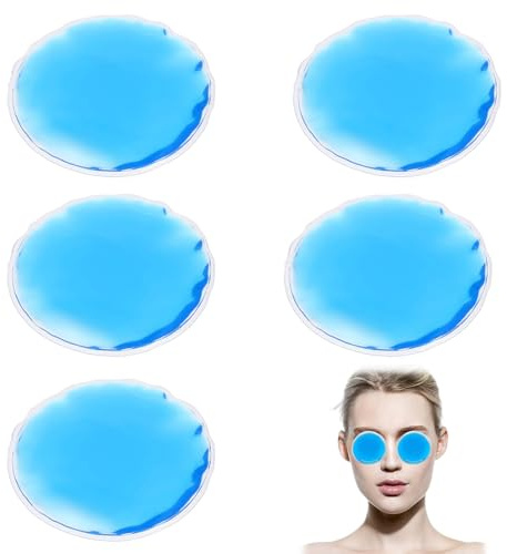 LAKPYN 5 Pezzi Ghiaccio Gel Riutilizzabile, Impacchi Gel Riutilizzabili Fredde e Calde, Set di Cuscinetti Refrigeranti per Lesioni, Punture di Insetti, Sollievo Dal Dolore, Terapie Caldo/Freddo