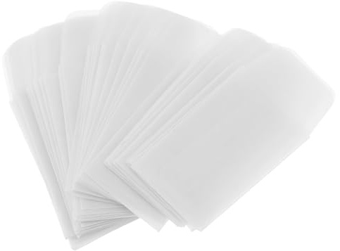 Hoement Lot de 50 Petites Enveloppes Transparentes 3x5 Cm en Papier Sulfurisé Semi-transparent, Pochettes pour Cartes, Timbres et Anneaux, pour Rangement et Emballage Présents