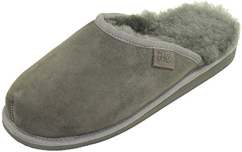 Harrys-Collection Extra Dicke Lammfell Pantoffeln für Herren