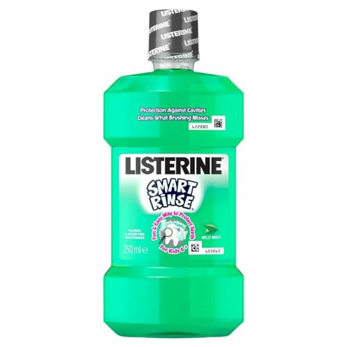 Listerine Smart Rinse Mundwasser milde Minze für Kinder ab 6 Jahren, 250 ml