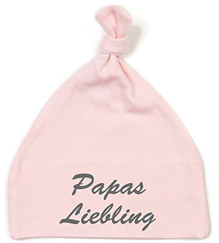 Schnoschi Babymütze in rosa mit Papas Liebling hochwertig Bestickt/gestickt