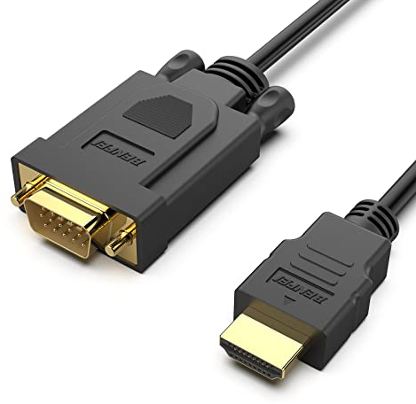 BENFEI HDMI zu VGA Konverter-Kabel 1,8M, Unidirektional HDMI zu VGA D-SUB 15 Pin M/M Unterstützung Volles 1080P Signal von HDMI Eingang Laptop HDTV zu VGA Ausgang Monitoren Projektor,Fernsehapparat