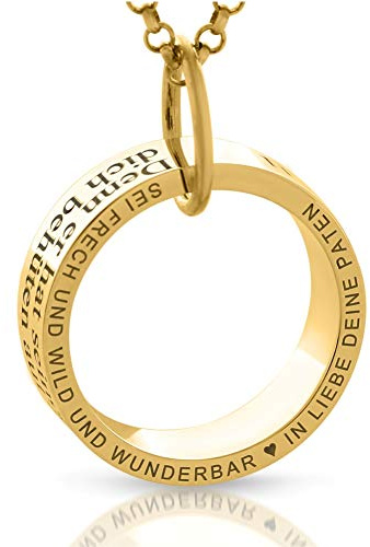 Goldkette Taufe Taufring Schmuck Taufkette Taufspruch Psalm 91,11 Gravur Kette Wunschtext personalisiert Kinderkette Heilige Taufe | HANDMADE IN GERMANY