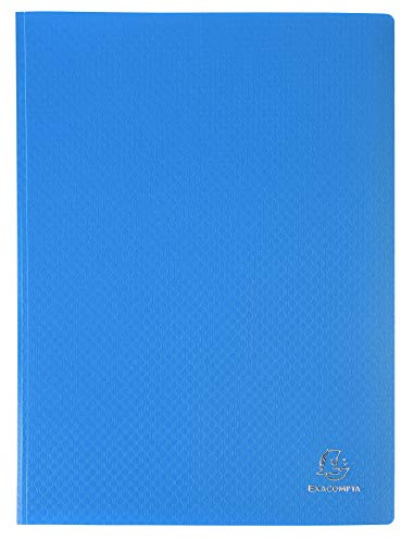 Exacompta - Ref 8862E - 1 OPAK dokumentmapp - 60 kristallklara fickor - 120 vyer - för A4-format - mått 24 x 32 cm - halvstyvt polypropylenhölje - ljusblå färg