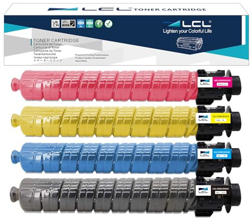 LCL Tonerkartusche kompatibel 841817 841820 841819 841818 84181 Aficio MP C3003 C3003SP MP C3503 C3503SP MP C3004 C3004SP MP C3504 C3504SP für Ricoh A ficio MP C3003SP (4PK KCMY)