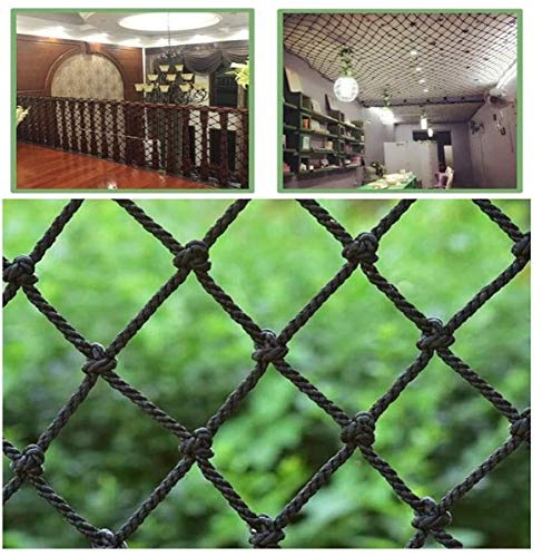 Hynet Kids Safety Net Black, Climbing Frames Rope Net Children's Balcony Stair Railing Protective Net Pets Fence Anti-Falling Net Anti-Aging (Size : 2 * 2m(7 * 7ft))
