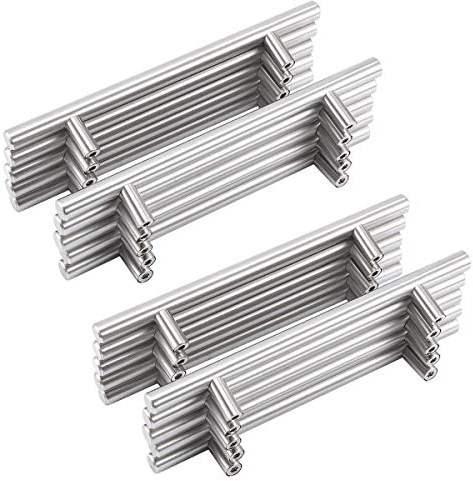 MARGUERASW 20 Pieza Tiradores Cocina Plateados Tiradores para Cajones Inox Tiradores Armarios -tiradores de muebles cocina Tirador Acero Inoxidable distancia del Agujero 160mm