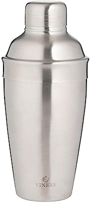 Viners Barware Brushed Silver Cocktail Shaker, 500ml