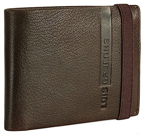 Cartera de Piel para hombre - Cartera hombre Piel con Monedero Interior y T