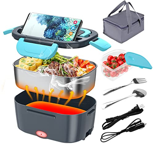 CHARMDOO Electric Lunch Box, Food Warmer Heater 12V 24V 110V