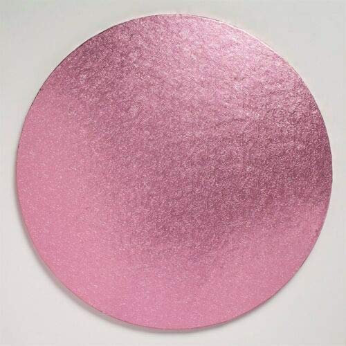 TRTO 1Pcs 22MM Light Pink Color Cake Boards Round Drum Single Boards Easy to Use and Cleans