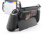 KIWIHOME Switch OLED Hülle mit Spiele Aufbewahrung im Flip Design, Dockbare Schutzhülle für Nintendo Switch OLED 2021, Tragbare TPU Griffhülle für 7 Zoll und Joy-Con-Controller, Schwarz