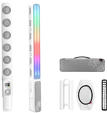 ZHIYUN FIVERAY F100 100W RGB LED Video Light Wand Stick, Dimmable Handheld Photography Lighting for Livestream, Photographic Studio, Video Conferencing, 20708 Lux, 2700-6200K, White