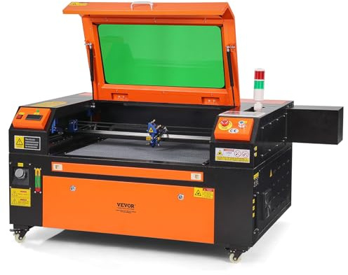VEVOR Grabador Láser de CO2 80 W, 500 x 700 mm, 19,7 IPS, Máquina Grabadora Láser Asistencia de Aire Bidireccional Compatible con LightBurn, CorelDRAW, AutoCAD, Windows, Mac OS, Linux, para Acrílico