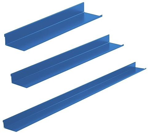HN Kernstützen Metallwaren Kinderregal | Regal für das Kinderzimmer, schöne Kinderzimmer Möbel, praktisch zur Spielzeug Aufbewahrung, tolles Wandregal Kinderzimmer (Blau, 118 x 7,8 cm)