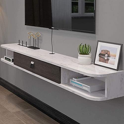 Wandmontiertes TV-Schrank-Set Top Box Router CD Aufbewahrungsregal für Schlafzimmer Wohnzimmer - Schweberegal TV-Ständer TV-Konsole