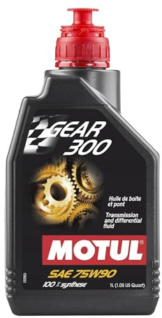 WOL-Motul Gear 300 75W90 Racing Gearbox Oil Differential Full Synthetic 105777 Gear Oil Additives (1 L)