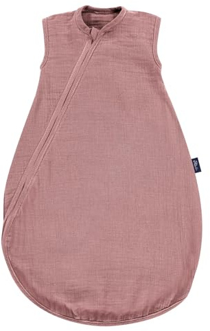 Dein Kinderland Alvi Mäxchen Schlafsack Sommertraum mit Babylöffel Sommerschlafsack aus Baumwolle Außensack Baby-Schlafsack leicht atmungsaktiv (Fox Glove 60)
