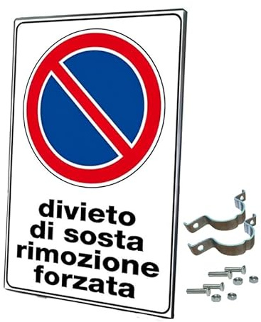 Divieto di sosta, Rimozione forzata, cartello stradale, per uso esterno, resistente alle intemperie, in ferro, 40x60 cm, insegna stradale, proprietà privata, negozio, ristorante, parcheggio