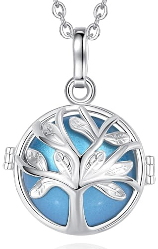 AEONSLOVE Llamador de Angeles Embarazada El Llamador de Angeles Collar Llamador de Angeles para Embarazadas Llamadores de Angeles Colgante Embarazada Regalo Mujer Embarazada (Dodger Azul)
