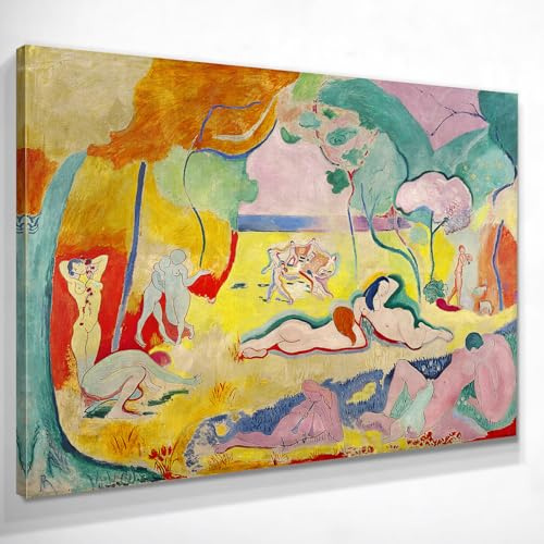 CheQuadro! Gioia di vivere Matisse, quadro grande stampa su tela di alta qualità, fine art, intelaiato pronto da appendere bsa39-50x70 cm