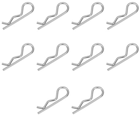 MEAKTSMI Assortiment de goupilles à ressort en forme d'oreille en acier - Accessoires de matériel pour attelages de remorque durables - Broche de sécurité