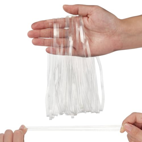 NBEADS 42 Pcs Clear Large Rubber Bands, 19cm Elastic Stretchable Heavy Duty Rubber Bands Bulk for Arts Crafts Document Office Supplies Wrapping and Fixing