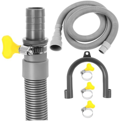 SHOWERORO Flexible Drain Hose Kit Washing Machine Extension Hose Replacement for Washer Dishwasher