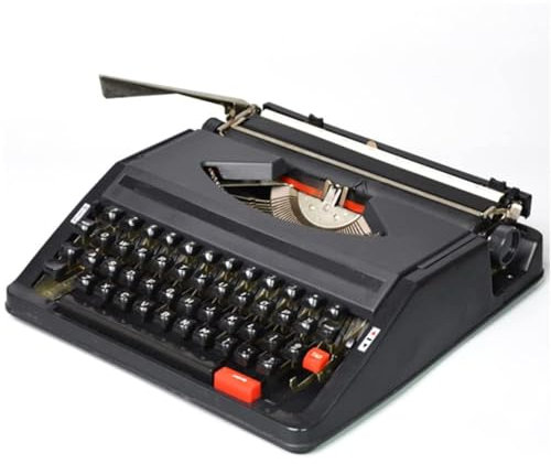 YSXXIAN Manuelle Schreibmaschine, altmodische Schreibmaschine, mechanische englische Retro-Schreibmaschinen, Schreiben für Briefe, kreatives Schreiben, Basteln, Schwarz
