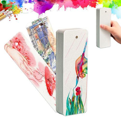 Aquarellpapier Aquarellblock 50 Blatt 5 x 15 cm 300 g/m² Watercolour Bookmark Pad, Naturweißes Aquarell Papier, Blanko Watercolor Paper für Malerei, DIY Postkarten und Lesezeichen Basteln
