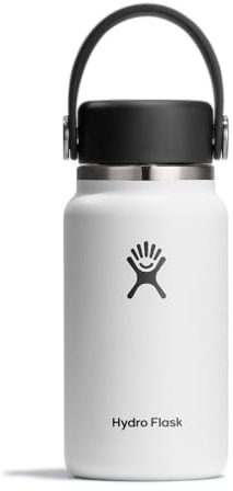 Hydro Flask Micro Bottle - Leak Proof Purse or Pocket Flask - Insulated Mini Water Bottle 6.7 Oz White