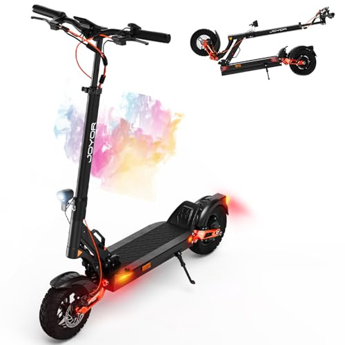 JOYOR E Scooter T Serie, Reichweite 40-100Km, Elektroroller mit Hydraulische Federstoßdämpfer Vorne und Hinten, Faltbarer E Roller Offroad, 150 KG Tragkraft