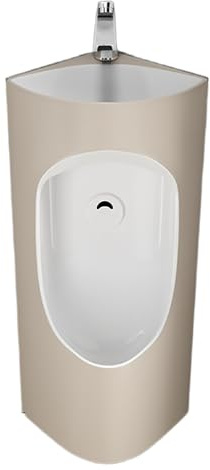 Orinatoio da parete in ceramica con design a prova di fuoriuscite e lavabo integrato, ideale per uso domestico e commerciale