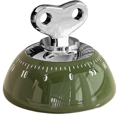 Minuteur De Cuisine Magnétique, Timer Cuisine De 60 Minutes avec Alarme Forte, Vintage Minuteur Aimanté Mécanique, Aucune Pile Requise