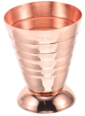 COLLBATH Doseur en Acier Inoxydable 304 75ml Tasse à Mesurer pour Cocktails Design Tête Unique Outil Précis pour Barman pour Bars et Pubs