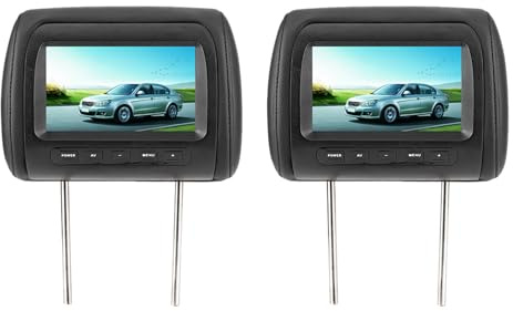 Aoresac Appui-tête Réglable avec Contrôle sans Fil de 7 Pouces, écran Vidéo LCD Noir, écran Large de 9 Pouces pour Une Meilleure Expérience, Affichage DVD de L'appui-tête, livré avec
