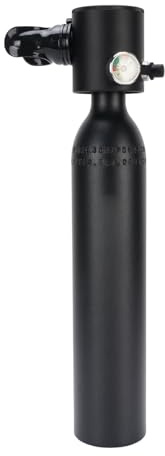 Bonbela 0,5 L Tauch-Sauerstoffflasche mit Mundstück, Leicht Zum Schnorcheln, Sorgt für Sicheres Tauchen, Ideal für Unterwasseraktivitäten