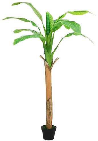 Generico Albero di Banane Artificiale con Vaso 180 cm Verde,Verde,5.6kg,336314