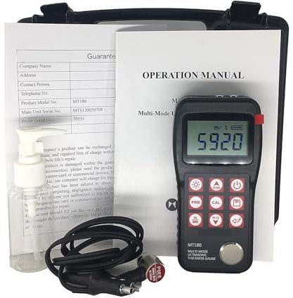 MEIVIYA Misuratore di Spessore ad ultrasuoni MT-180 Campo di Misura 0,65 mm-600 mm