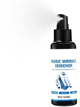 Spray Stirante Per Abiti Delicato Portatile Potente 50ml | Spray Rinfrescante per Tessuti e Abiti da Viaggio Adatto Per Lino Cotone Seta Abbigliamento Uniforme Scolastica Camicia Da