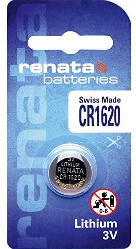 RENATA Lot de 10 Blisters de 1 Pile bouton lithium CR1620 3V 68 mAh