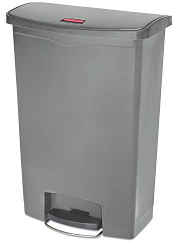 Rubbermaid Commercial Products Conteneur Pédale À Déchets Streamline, 90 L Gris – Poubelle Hygiénique Mains Libres Pour Déchets Médicaux En Milieu Hospitalier – 1883606