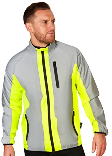 BTR Reflektierende Laufjacke und Fahrradjacke Herren mit Reflektor