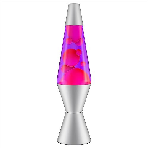 Schylling 14.5 pollici Lava Lamp Lite Argento Base viola / rosa